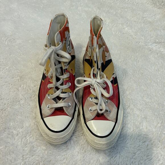 Converse Shoes - Size 8 - Converse Chuck 70 High Vintage Floral - Multi-Color Womens Hippie Core